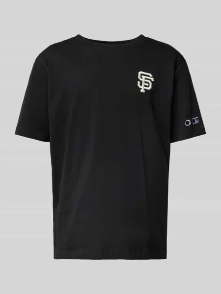 T-shirt z detalem z logo Champion czarna