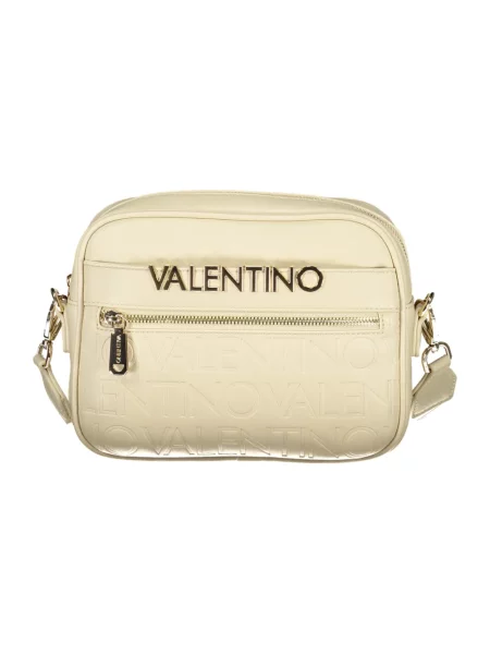 Lniana torebka Valentino By Mario Valentino beżowa