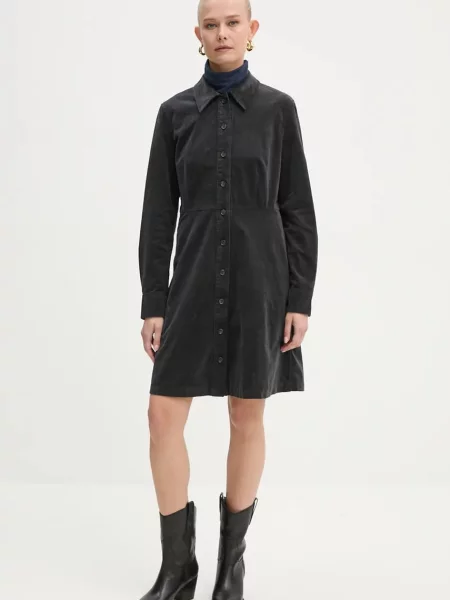 Вельветовое платье мини Marc O'polo клеш серое