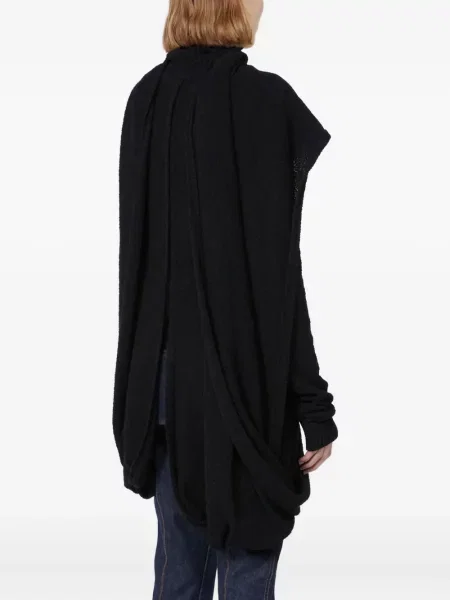Top Max Mara tricotate drapat negru