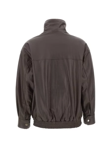 Kožená bunda Kaos hnědá