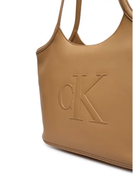Calvin Klein Nakupovalna torba kapučino bež