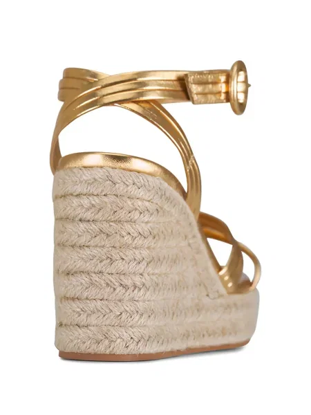 Espadrile Gianvito Rossi cu cataramă auriu