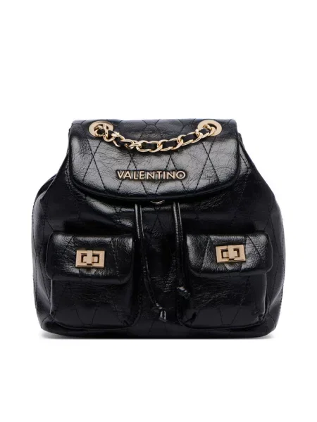 Valentino Bags plecak z imitacji skóry CRYSTELLE czarny