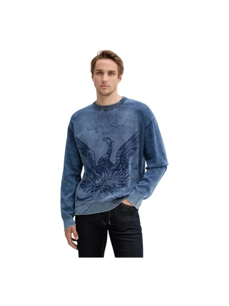 Diesel sweter K-FENICOL lekki niebieski
