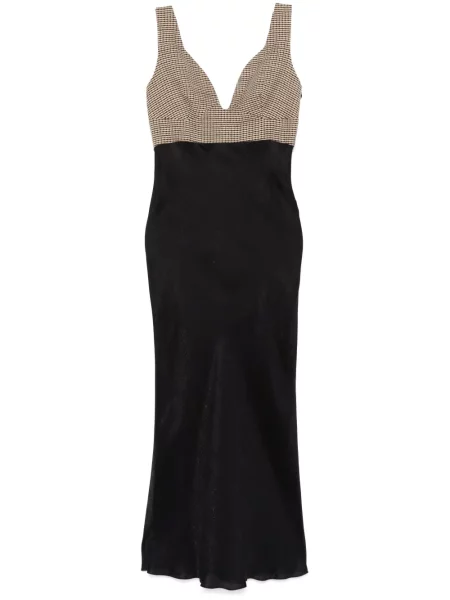 Maxi sukienka maxi Dorothee Schumacher w kratkę garniturowa