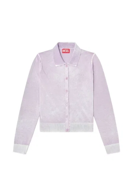 Cardigan Diesel cu broderie violet