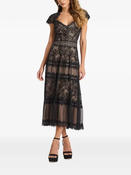 Rochie midi Tadashi Shoji din dantelă negru