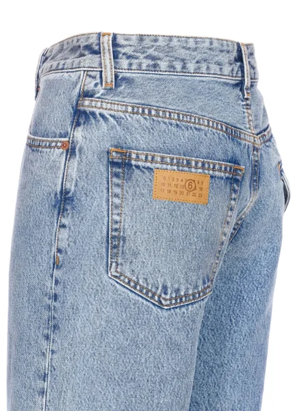 Szerokie jeansy Mm6 Maison Margiela niebieskie