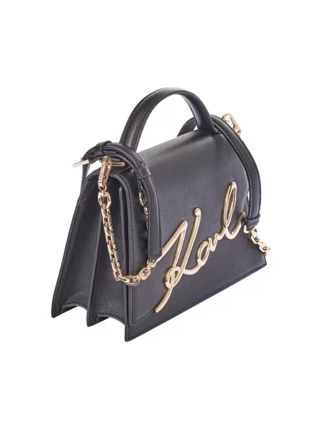 Torebka crossbody Karl Lagerfeld skórzana czarna