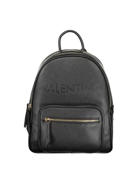 Lniany plecak Valentino Bags czarny