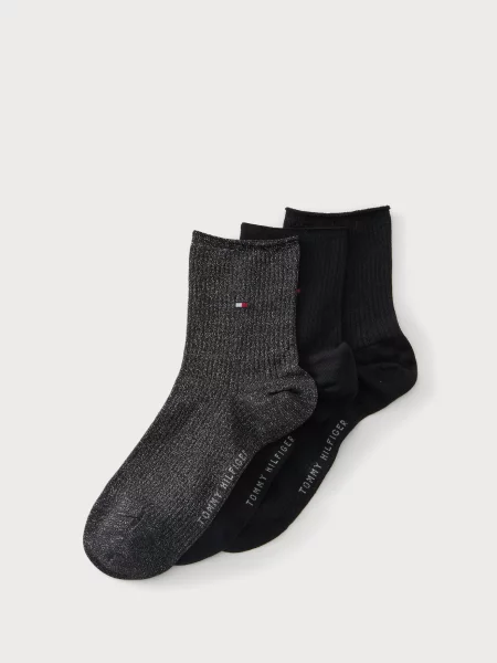 Tommy Hilfiger Underwear Κάλτσες γκρι μελανζέ μαύρο