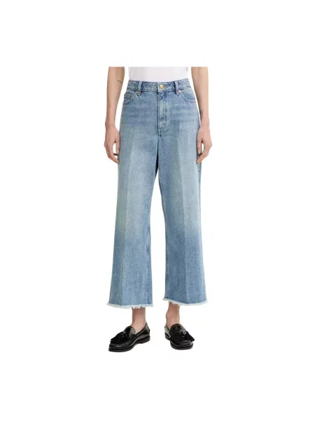 Jeansy straight leg Michael Kors niebieskie
