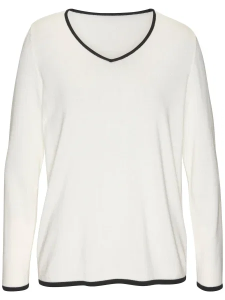 VIVANCE Pulover negru alb