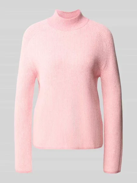 Sweter o kroju relaxed fit z mieszanki bawełny Tom Tailor różowy