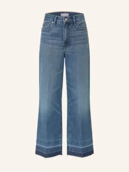 Good American Krátké Džíny Soft Tech Good Waist Palazzo indigo