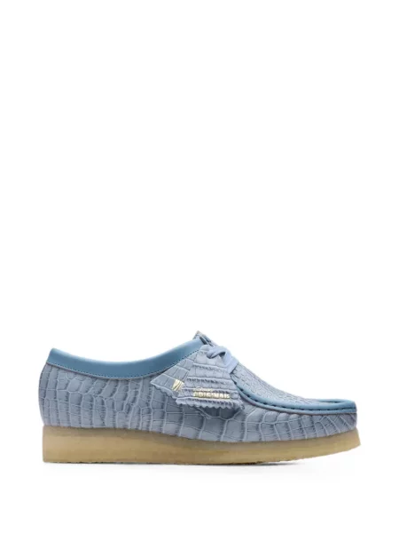 Pantofi derby Clarks Originals din piele albastru