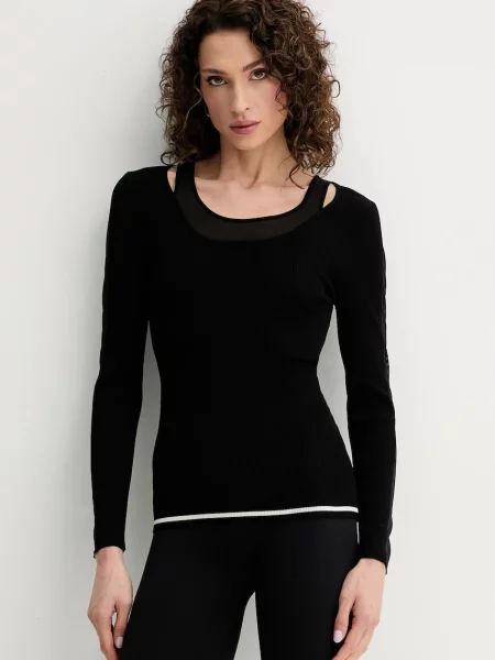 Пуловер Liu Jo от лека материя черно