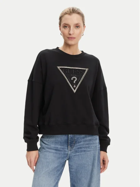 Суитчър Guess с апликация черно