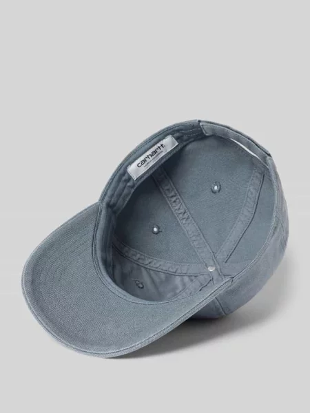 Czapka z daszkiem Carhartt Wip płócienna z autografem niebieska