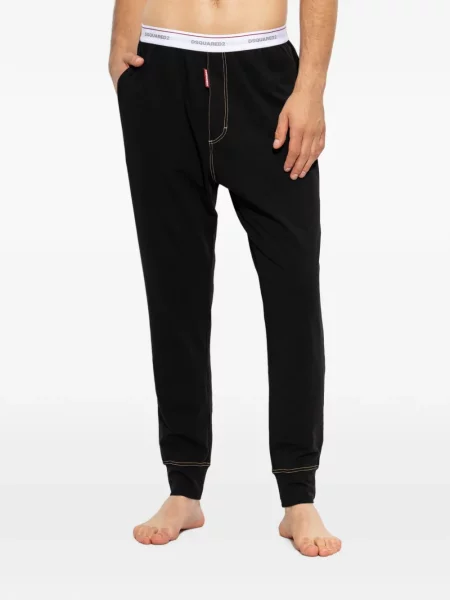 Pantaloni Dsquared2 cu autograf negru