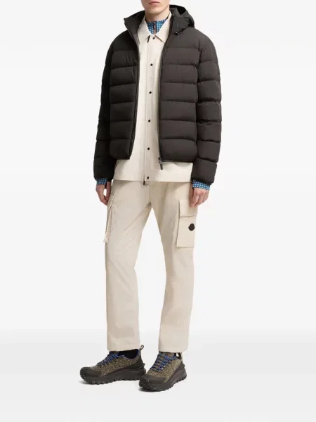 Geacă Moncler cu glugă negru