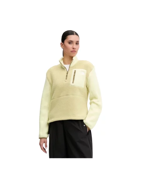 Sweter The North Face polarowy żółty