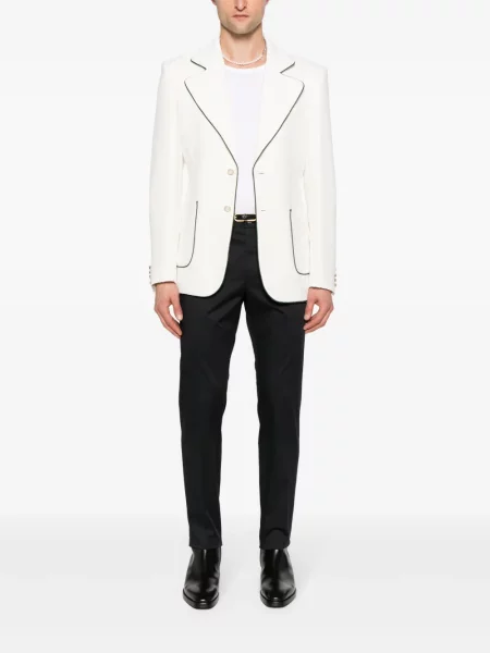Kūginis chinos kelnes Dolce & Gabbana mėlyna