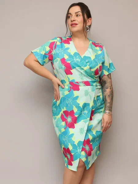 Obleka obleka Resti s cvetličnim vzorcem