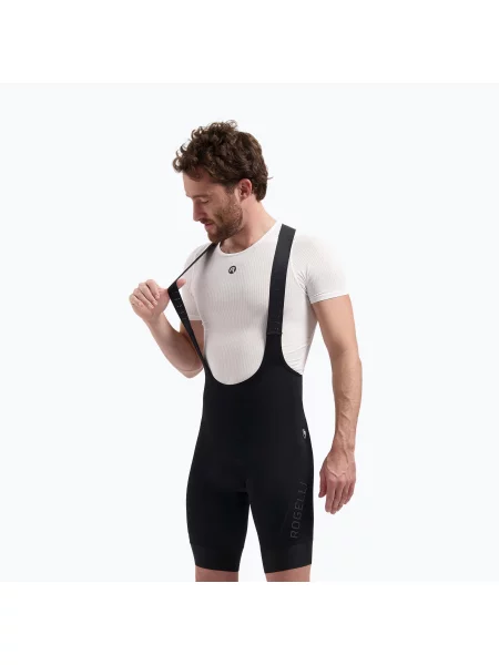 Pantaloni scurți de ciclism pentru bărbați Rogelli Essential II Bib Short black negru
