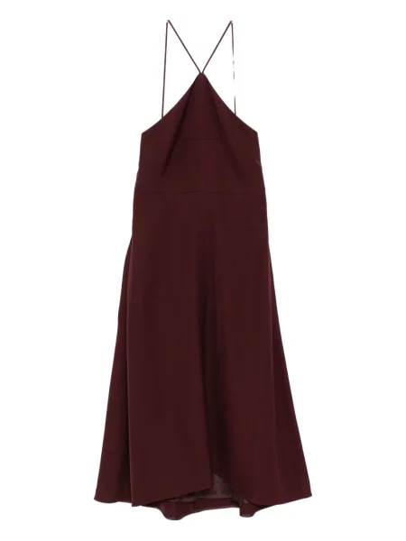 Rochie Jil Sander cu gât halter roșu