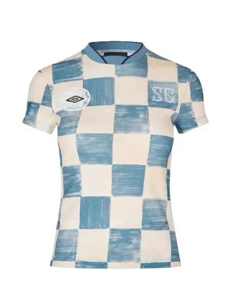 Tricou Stine Goya în carouri cu imagine