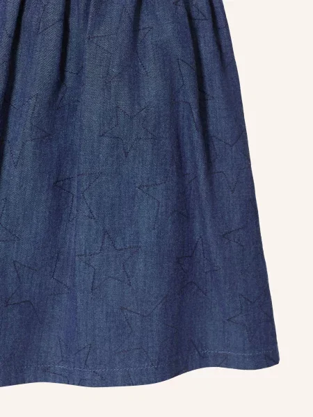 Petit Bateau Spódnica Dżinsowa Z Haftami blau granatowa