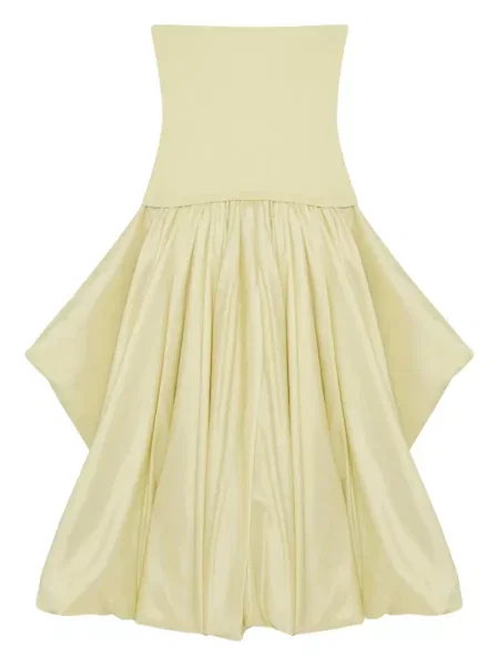 Sukienka midi Simkhai do kolan bez ramiączek garniturowa żółta