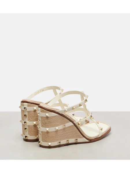 Espadrile Valentino Garavani din piele alb