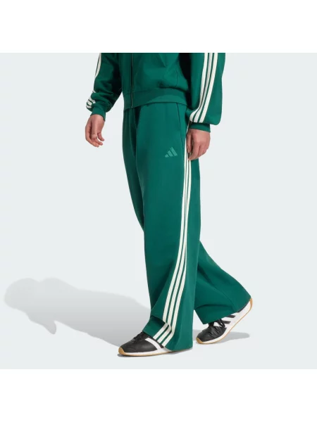 Široké kalhoty adidas KIT bílé