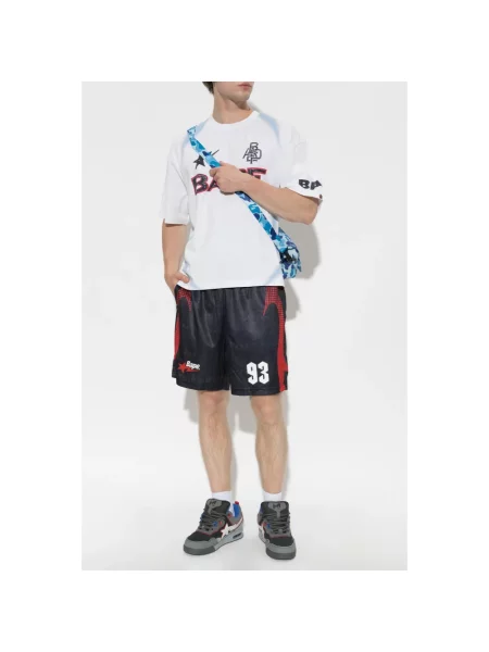 Szorty A Bathing Ape® żakardowe piłkarskie czarne
