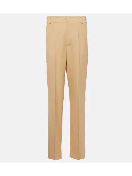 Volneni hlače z ravnimi hlačnicami Tod's rjava