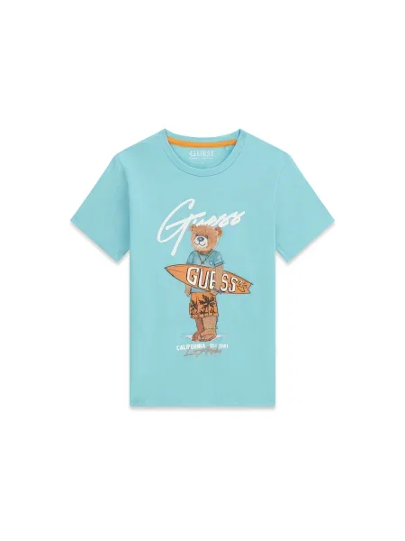 Guess Póló Kék Regular Fit fehér