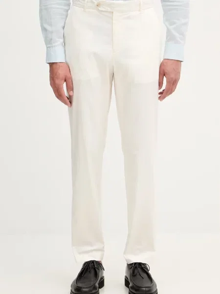 BOSS pantaloni pentru bărbați cu lyocell bej