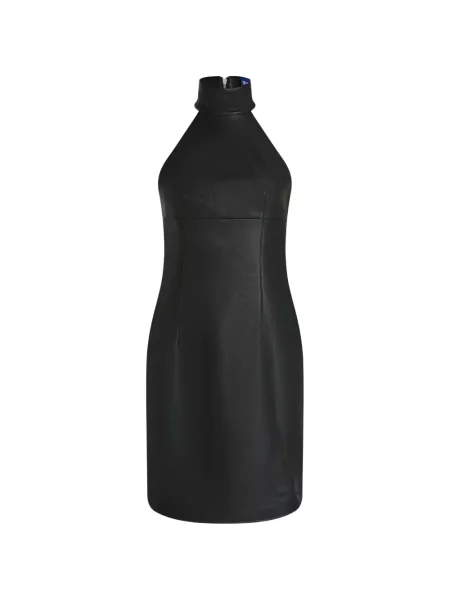Rochie din denim Karl Lagerfeld Jeans cu gât halter negru