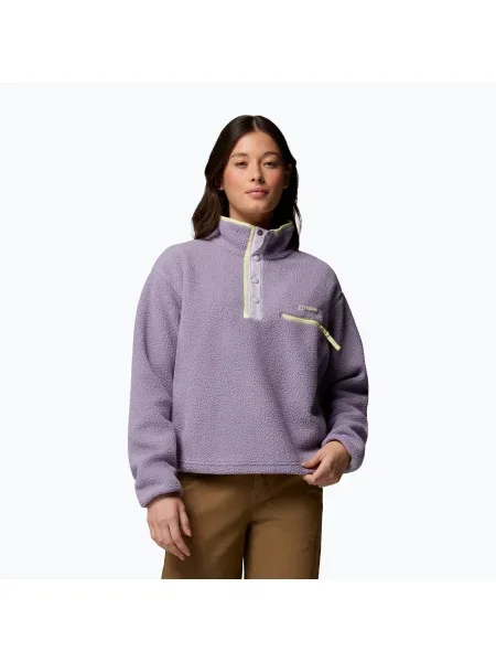 Bluză polar pentru femei Columbia Helvetia II Cropped Half Snap Fleece shale purple/lavender haze/citron haz violet