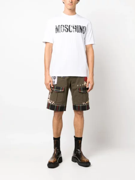 Raštuotas marškinėliai Moschino balta