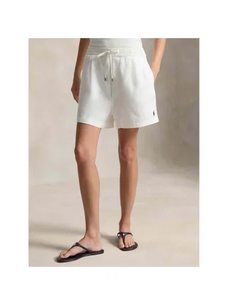 Lniane szorty Polo Ralph Lauren białe