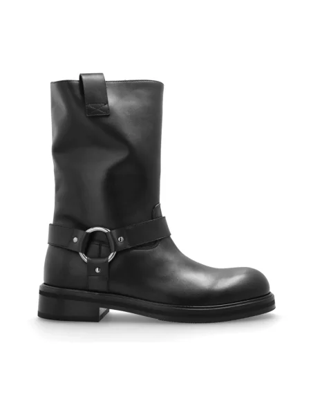 Lniane kozaki Dolce And Gabbana czarne