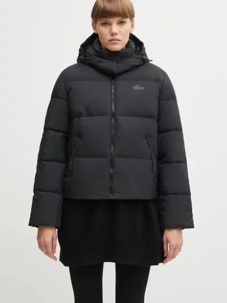 Lacoste geacă de puf de iarnă negru