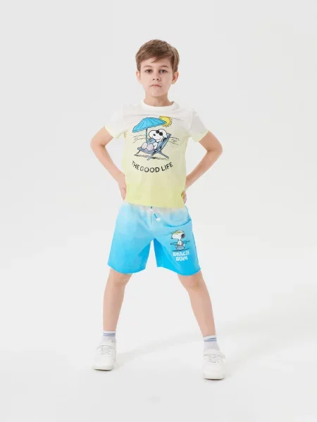 Sinsay Kraťasy Peanuts tyrkysová