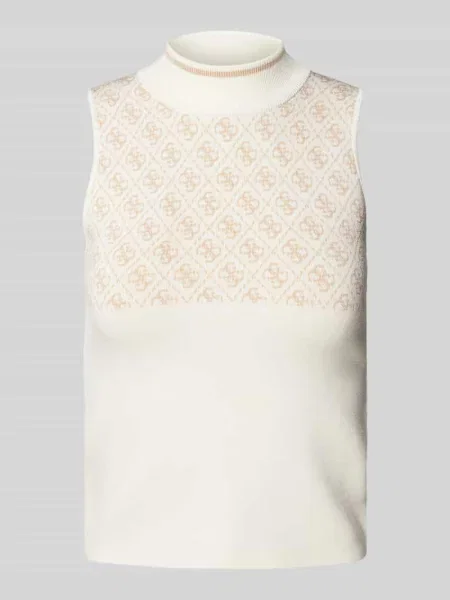 Bezrękawnik z półgolfem Guess biała