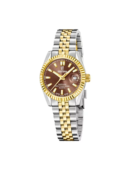 FESTINA Analogové hodinky Date watch Classics Swiss Made' hnědá