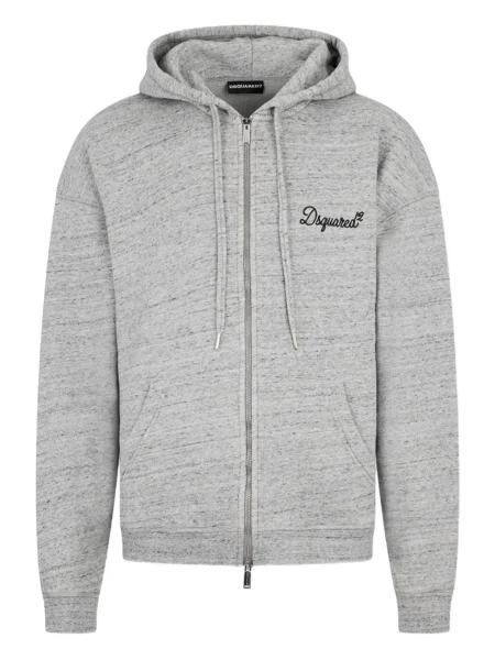 Hanorac cu glugă Dsquared2 cu broderie gri